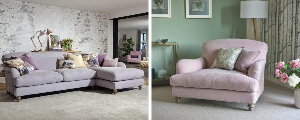 Genoa chaise sofa and snuggler